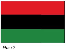 The red, black, and green Pan-African flag.